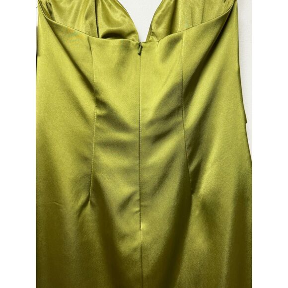 NWT DAVID MEISTER Green Halter Cocktail Dress, Sz 4 - Picture 8 of 13